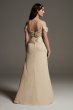 Shine Bodice Off Shoulder Crepe Bridesmaid Dress White by Vera Wang VW360537