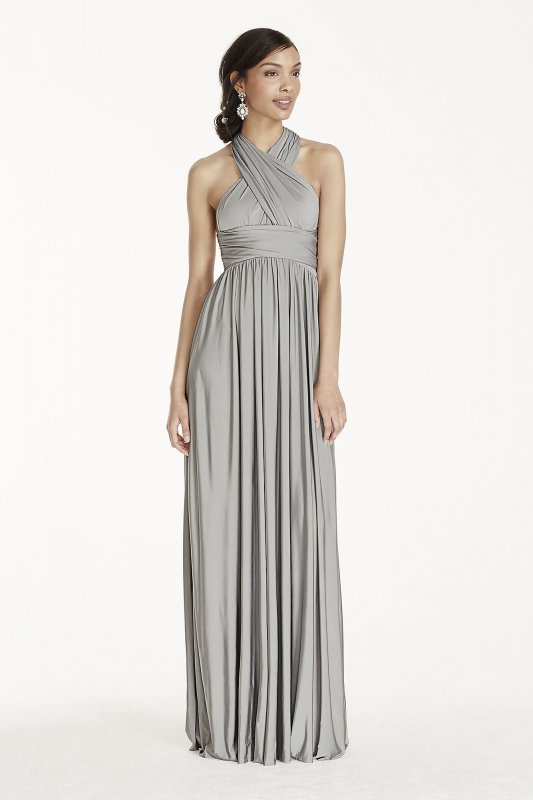 Long Jersey Style-Your-Way 2 Tie Bridesmaid Dress David's Bridal W10502