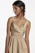 Short Satin Bridesmaid Dress with Tank Straps David's Bridal W10837