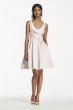 Short Satin Bridesmaid Dress with Tank Straps David's Bridal W10837