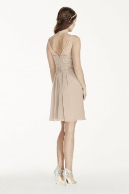 Crepe and Velvet Bridesmaid Dress with Open Back White by Vera Wang VW360195V