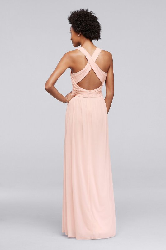 Long Bridesmaid Dress with Crisscross Back Straps David's Bridal W10974