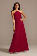 Ruffle High-Neck Chiffon Bridesmaid Dress David's Bridal W11886