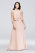 Tiered Ruffle Chiffon High-Neck Bridesmaid Dress Reverie W60006