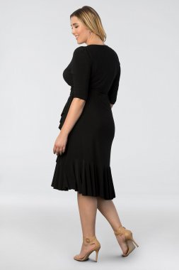 Lace and Mesh Plus Size A-Line Dress with Jacket Onyx 849569