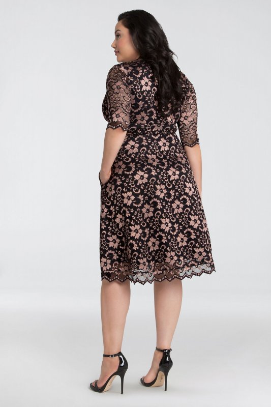 3/4 Illusion Mon Cherie Plus Size Lace Dress Kiyonna 11180906