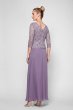 Lace and Chiffon A-Line Dress with Sheer Sleeves Alex Evenings 112655