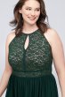 Lace Keyhole Tie Back Plus Size Halter Dress Nightway 12089DW