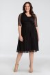 Short Dotted Stretch Mesh A-Line Plus Size Dress Kiyonna 12183602