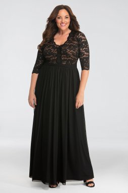 Jasmine Lace Plus Size Evening Gown Kiyonna 13182601