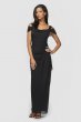 Long Ruched Mesh Cold-Shoulder Sheath Dress Alex Evenings 132156