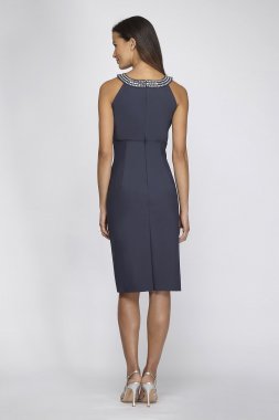 Short Ruched Halter Sheath Dress with Keyhole Alex Evenings 134165