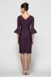 3/4-Sleeve Smoothing Knit Mock Wrap Cocktail Dress Alex Evenings 134183