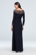 Beaded Jersey Long Sleeve Sheath Dress Xscape 1576X