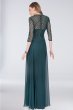 Beaded Bodice Georgette Sheath Gown with Peplum Terani Couture 1623M1860