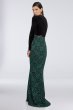 Long Sleeve Velvet Sheath Dress with Floral Skirt Terani Couture 1722E4190W