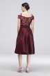 Off-the-Shoulder Short Taffeta A-Line Dress RM Richards 2323