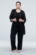 Chiffon Plus Size Pantsuit with High-Low Jacket Le Bos 25799