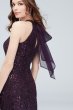 High-Neck Tie Sequin Lace Mermaid Gown with Godets Marina 263209