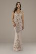 Lara Evita V-Back Beaded Mermaid Gown Lara 29539