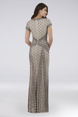 Stretch Sequin Lace Tank Dress and Matching Jacket RM Richards 9896