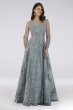 Lara Beaded Lace Palm Frond Illusion Ball Gown Lara 29761