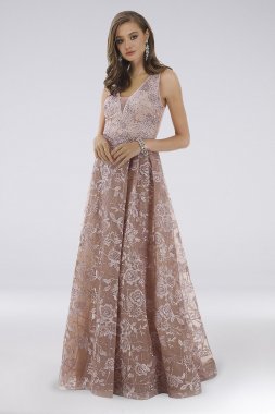 Lara Darla Lace Sleeveless Gown With Overskirt Lara 29792