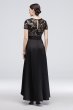 Stretch Satin High-Low A-Line Dress with Sequins RM Richards 3492