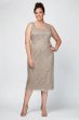 Sequin Lace Plus Size Cocktail Dress with Jacket Alex Evenings 412264