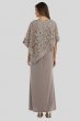 Jersey Sheath Gown with Sequin Lace Capelet RM Richards 5239