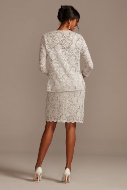 Embroidered Sequin Flutter Sleeve Cascade Dress Alex Evenings 8196771