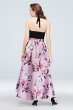 Halter Nigh-Neck Gown with Floral High-Low Hem Ignite 7159216