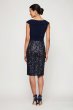 Sequin Embroidered Portrait Collar Sheath Dress Alex Evenings 81122224