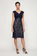 Sequin Embroidered Portrait Collar Sheath Dress Alex Evenings 81122224