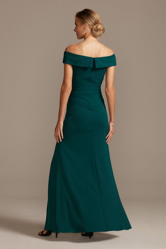 Embellished Leaf Off-the-Shoulder Gown with Slit Alex Evenings 8160198