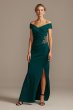 Embellished Leaf Off-the-Shoulder Gown with Slit Alex Evenings 8160198