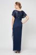 Embroidered Sequin Flutter Sleeve Cascade Dress Alex Evenings 8196771