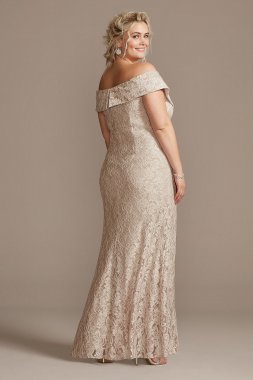 3/4-Sleeve Sequin Lace and Chiffon Petite Dress Alex Evenings 212784