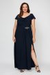 Embellished Pleated Cowlneck Plus Size Dress Alex Evenings 84351491DS