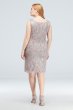 Beaded Neck Sequin Lace Plus Size Dress and Jacket Alex Evenings 85122096