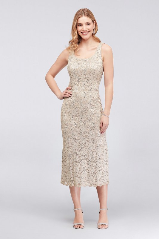 Stretch Sequin Lace Tank Dress and Matching Jacket RM Richards 9896