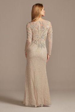 Georgette Pantsuit with Beaded Inset Sleeves Le Bos 27992