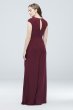 Gathered Jersey V-Neck Dress with Keyhole Back DB Studio DS270006