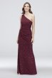 One-Shoulder Ruched Sequin Lace Mermaid Dress DB Studio DS270016