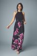 Cascading Floral Chiffon Sheath with Round Neck SL Fashions SL171107