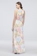 Floral-Printed Chiffon Sheath with Beaded Waist SL Fashions SL171169