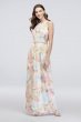 Floral-Printed Chiffon Sheath with Beaded Waist SL Fashions SL171169