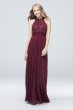 High-Neck Sequin Lace and Chiffon Dress DB Studio W60081