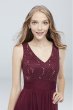 Mesh and Sequin Lace Dress with Pleated Waist DB Studio W60082