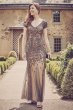 Bead and Sequin Embellished Mesh Overlay Gown David's Bridal WGIN18924